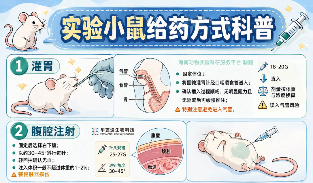 干货:一分钟了解实验小鼠常见给药方式